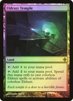 Magic MTG Rise of the Eldrazi FOIL Eldrazi Temple LIGHTLY PLAYED LP - Image 1