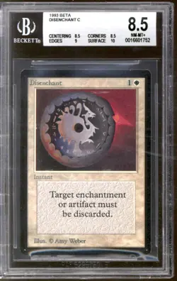Magic MTG Beta Disenchant BGS 8.5 (8.5, 8.5, 9, 10) NEAR MINT NM - Image 1