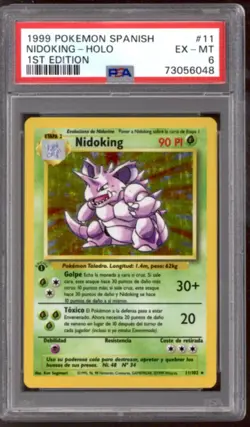 Pokemon Base Set Spanish 1st Edition Nidoking 11/102 PSA 6 - Image 1