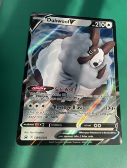 Pokemon DUBWOOL V Oversized Jumbo Black Star Promo SWSH049 - Image 1