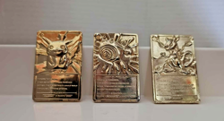3 VINTAGE NINTENDO POKEMON GOLD 23K PLATED TRADING CARDS/1999 BURGER KING - Image 2
