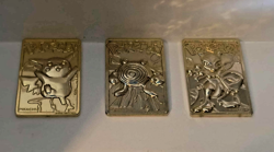 3 VINTAGE NINTENDO POKEMON GOLD 23K PLATED TRADING CARDS/1999 BURGER KING - Image 3