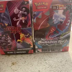 Pokemon TCG Destined Rivals Sealed Booster Bundle And Paradox Rift Build And Box - Image 1