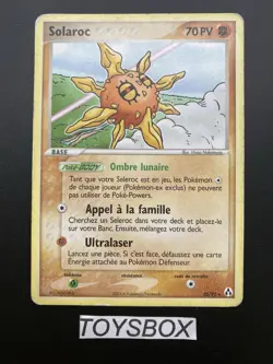 Carte Pokemon Solaroc Rare 25/92 / Bloc EX Createurs De Legendes / Poor FR - Image 2
