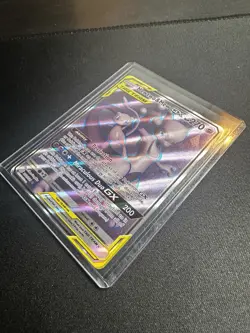 2019 Pokemon Sun and Moon Unified Minds #222 Mewtwo & Mew GX Full Art NM - Image 1
