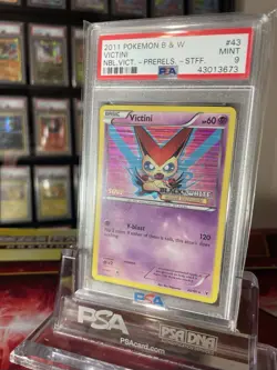 PSA 9 MINT Victini STAFF Promo 43/101 Holo Pokemon BW Noble Victories *RARE - Image 2