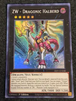 ZW - Dragonic Halberd - LIOV-EN040 - 1st Edition - Super Rare - Yugioh NM - Image 1
