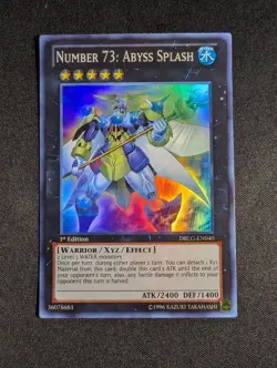 Yugioh - Number 73: Abyss Splash DRLG-EN040 1st Edition Super Rare NM - Image 1