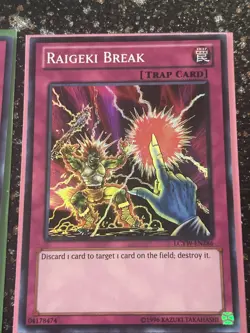 Yugioh 2x Raigeki Break LCYW Super Rare Unlimited! NM/VLP - Image 4