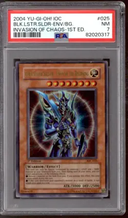Yu-Gi-Oh 1st Edition Black Luster Soldier Envoy Beginning IOC-025 PSA 7 YuGiOh - Image 1