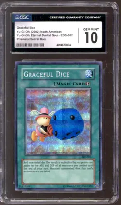 Yu-Gi-Oh Enternal Duelist Soul Graceful Dice EDS-002 CGC 10 GEM MINT YuGiOh - Image 1