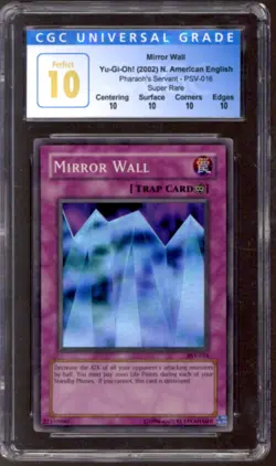 Yu-Gi-Oh Pharaoh's Servant Mirror Wall PSV-016 CGC 10 PERFECT QUADS YuGiOh - Image 1