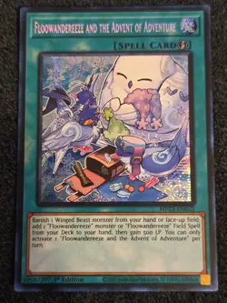Yugioh Floowandereeze and the Advent of Adventure MP23-EN032 Secret Rare 1st NM - Image 1