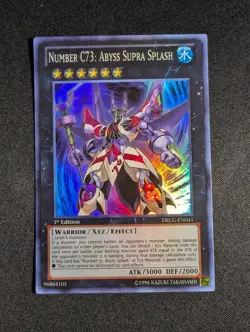 Yugioh - Number C73: Abyss Supra Splash DRLG-EN041 1st Edition Super Rare NM - Image 1