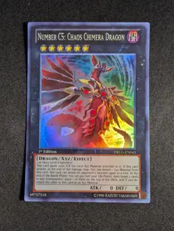 Yugioh - Number C5: Chaos Chimera Dragon DRLG-EN043 1st Edition Super Rare NM - Image 1