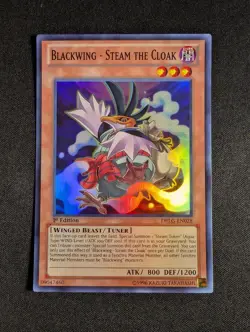Yugioh - Blackwing - Steam the Cloak DRLG-EN028 1st Edition Super Rare NM - Image 1
