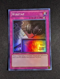 Yugioh - Wiretap DRLG-EN035 1st Edition Super Rare NM - Image 1