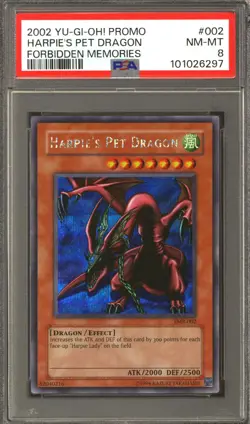 Yugioh Forbidden Memories Harpie's Pet Dragons FMR-002 PSA 8 - Image 1