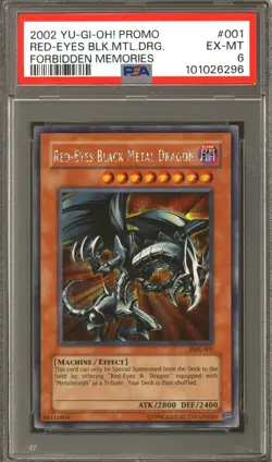 Yugioh Forbidden Memories Red-Eyes Black Metal Dragon FMR-001 PSA 6 - Image 1