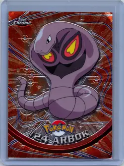 Pokemon #24 Arbok Card Foil Holo Topps Chrome 2000 LP - Image 1