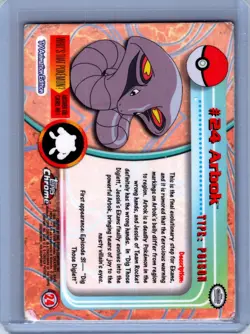 Pokemon #24 Arbok Card Foil Holo Topps Chrome 2000 LP - Image 2