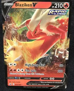 Blaziken V 020/198 Ultra Rare Full Art Pokemon Card Chilling Reign NM+ - Image 1