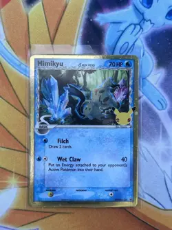 Pokemon Celebrations Sword & Shield Mimikyu Delta Species SWSH 136 Promo Card - Image 1