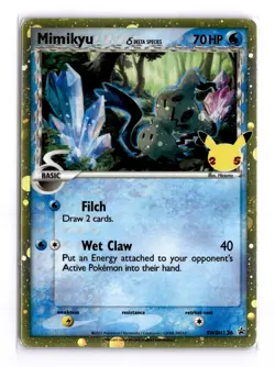 Pokemon Celebrations Sword & Shield Mimikyu Delta Species SWSH 136 Promo Card - Image 1