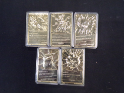 Lot of 5 Vintage 1999 Nintendo 23K Gold Plated Pokemon Trading Cards Pikachu - Image 2