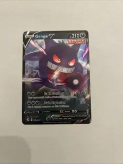 Pokemon TCG Gengar v Fusion Strike Holo Ultra Rare Card 156/264 SWSH08 - Image 1