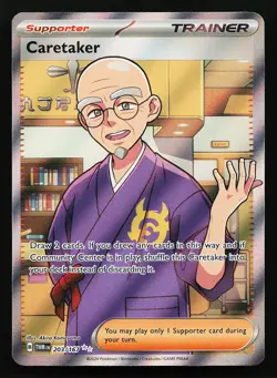 Caretaker 203/167 Ultra Rare Twilight Masquerade Pokemon Card - Image 1