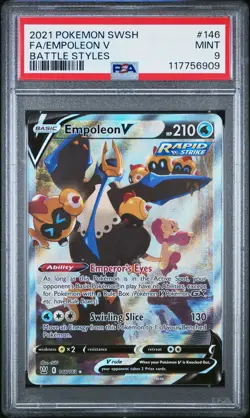 PSA 9 Empoleon V 146 Alternate Full Art Battle Styles Pokemon Card - Image 1
