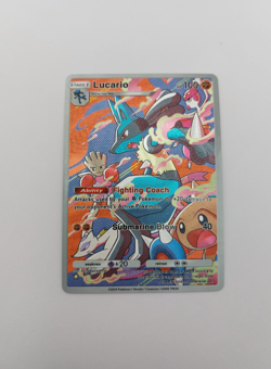 Lucario Custom TCG Pocket Full Art Pokemon Card Holo Shiny Textured - Image 1
