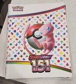 2023 151 Pokemon Scarlet and Violet Mew Cover Trading Card Binder Only NO Cards - Image 1
