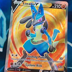 Lucario v - SWSH213 - Full Art Ultra Rare Black Star Promo - Pokemon Card - NM - Image 2