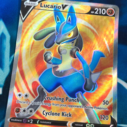 Lucario v - SWSH213 - Full Art Ultra Rare Black Star Promo - Pokemon Card - NM - Image 2