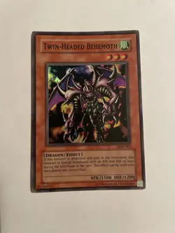 Yu-Gi-Oh Card Holo TWIN HEADED BEHEMOTH - LOD-063 - Super Rare - MP - Image 1