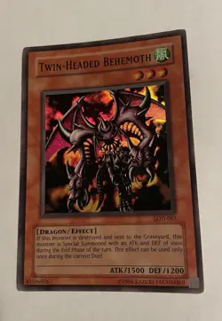 Yu-Gi-Oh Card Holo TWIN HEADED BEHEMOTH - LOD-063 - Super Rare - MP - Image 3