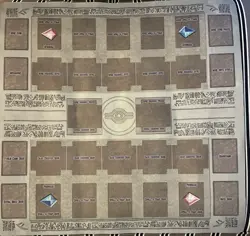 Pre-Owned Yu-gi-oh Card Rubber Play Mat Egypt Mural Style Type - Image 1