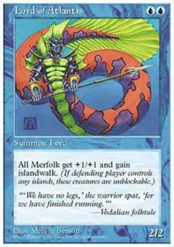 MTG English Lord of Atlantis NM Normal 5th Edition - Image 1