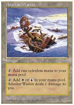 MTG English Adarkar Wastes NM Normal 5th Edition - Image 1