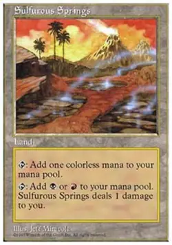 MTG English Sulfurous Springs NM Normal 5th Edition - Image 1