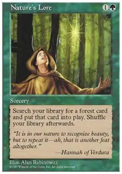 MTG English Nature's Lore NM Normal 5th Edition - Image 1