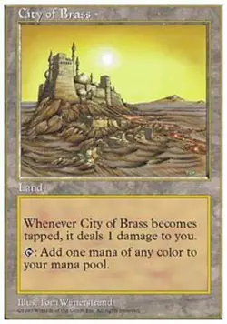 MTG English City of Brass NM Normal 5th Edition - Image 1