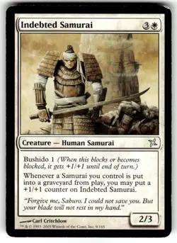 Indebted Samurai Betrayers of Kamigawa Regular MTG - Image 1