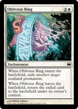 1 x Oblivion Ring - Duel Decks: Knights vs Dragons - NM-Mint - MTG - Image 1
