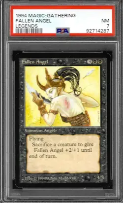 1994 MTG Legends Fallen Angel Graded PSA 7 NM - Image 1