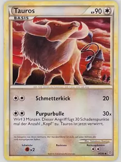 Tauros 41/95 Pokemon - German HGSS Unleashed LP - Image 1