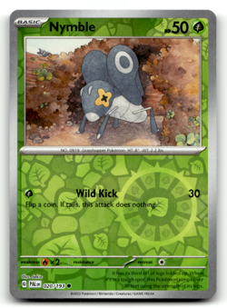 Pokemon TCG - Nymble 020/193 - Reverse Foil - Scarlet Violet Paldea Evolved - Image 1