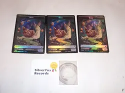 3 Magic The Gathering Official Commander FOIL 1/1 Snail Token Cards Cool! - Image 1